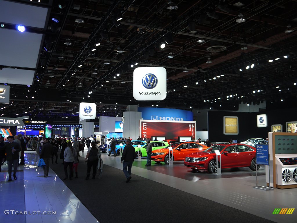 Inside the '19 NAIAS at the VW exhibit.