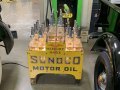 Sunoco Motor Oil Glass Bottles and Display