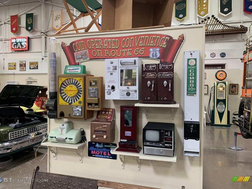 A collection of vintage coin operated vending machines.