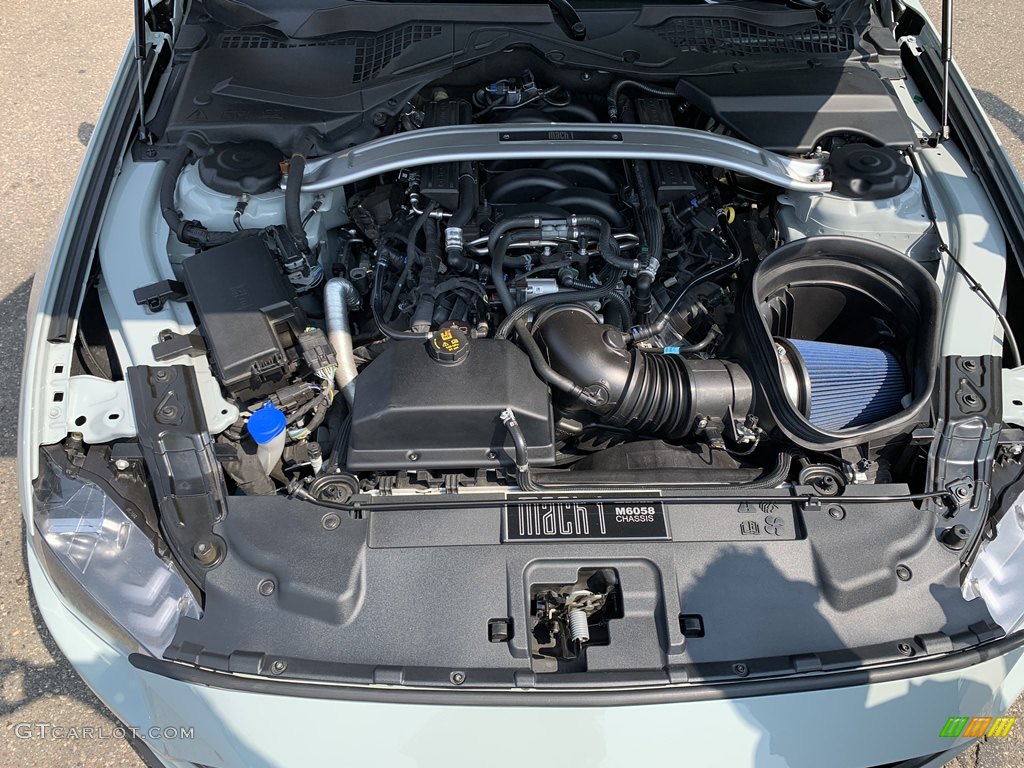 Under the hood of a Mustang Mach1