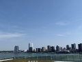 A view of our neighbors across the river from the roof parking lot