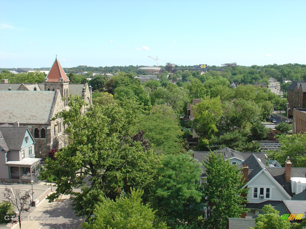 A distant U of M stadium