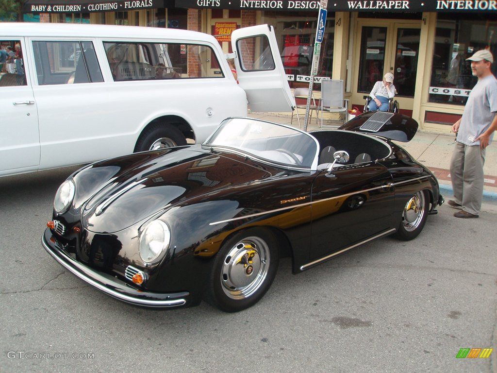 Porsche 356 Speedster being scrutinized