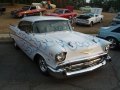 1957 Chevrolet Bel Air with blue flames
