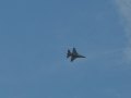 F-16 Viper pulling some G's. Note the condensation trails.