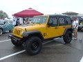 The Jeep Wrangler J7 Stripper, Think Wrangler Unlimited Rubicon with a 2-inch lift kit and 35-inch Mickey Thompsons