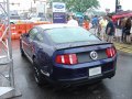 2012 Mustang Boss 302 in Kona Blue Metallic, from the back.