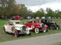 A line of 1931 Plymouths