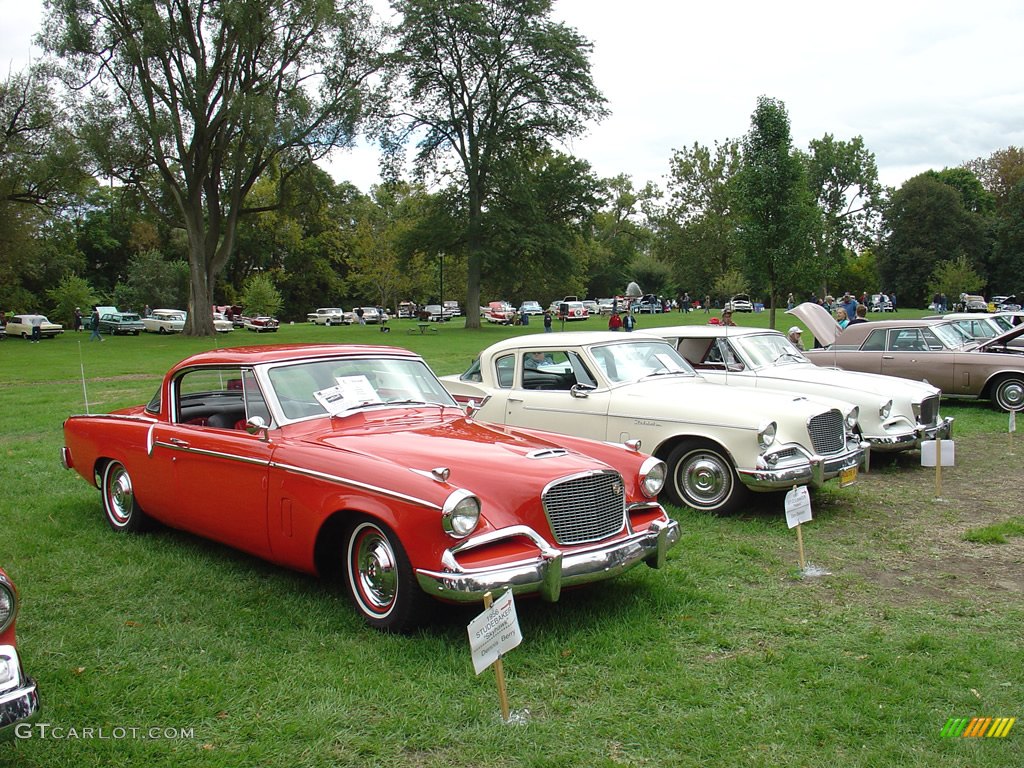 A 1956 Studebaker Sky Hawk and a 1961 Studebaker Hawk