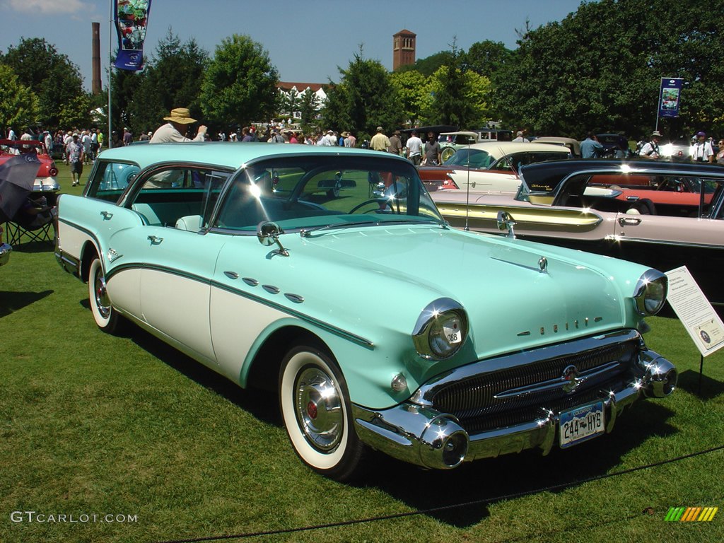 1957 Buick Century Caballero Estate Wagon in Mint Green/Dover White