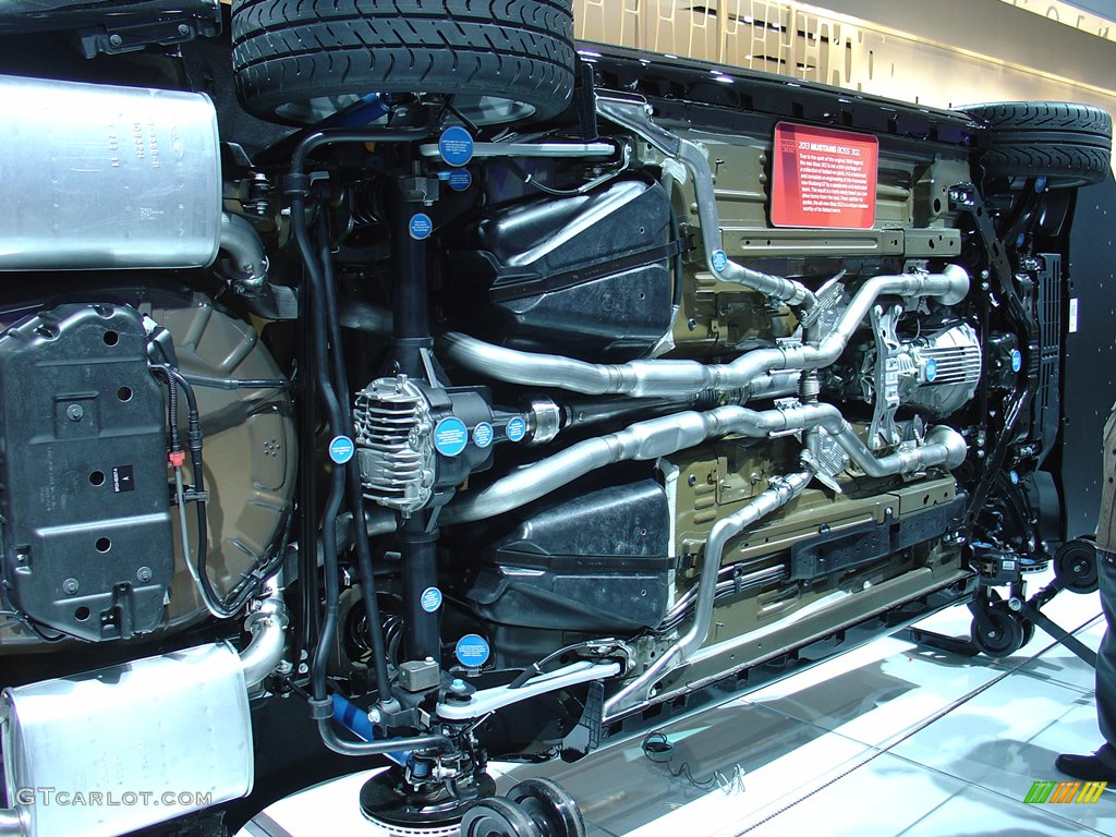 Underneath the 2013 Ford Mustang Boss 302