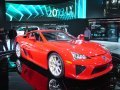 The racing inspired 2012 Lexus LFA, 0 to 60 mph in 3.6 seconds/top speed of 202mph on a V10 powerplant.