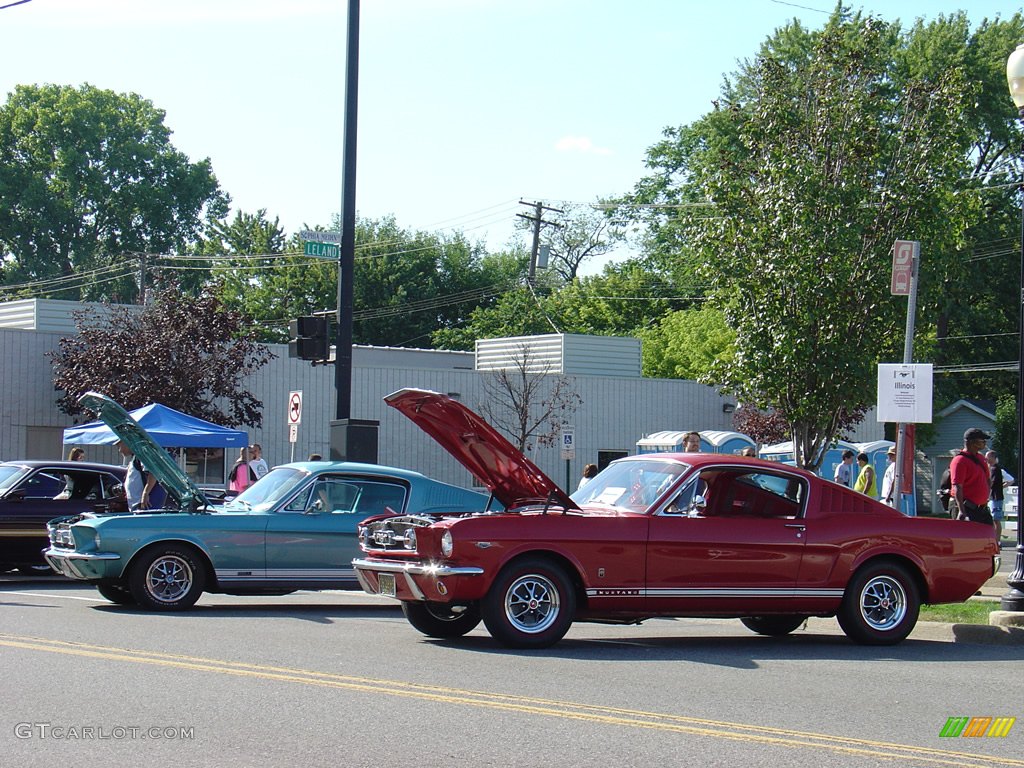 A pair of 1965 Ford Mustangs